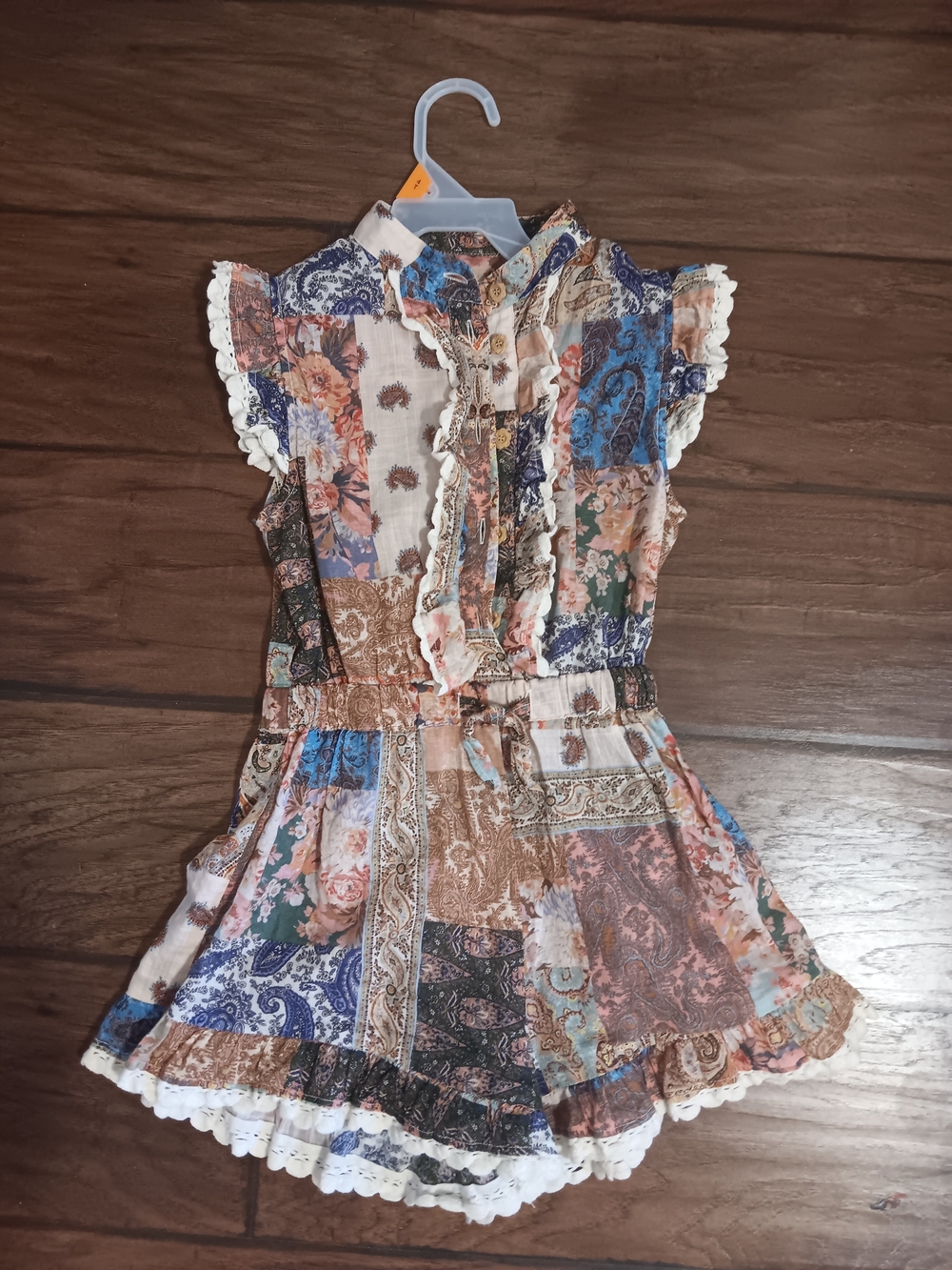 Zimmermann Multicolor Patchwork Floral Girls' Dress